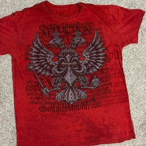 Affliction The Last Emperor Signature Series Fedor Emelianenko Distressed Shirt